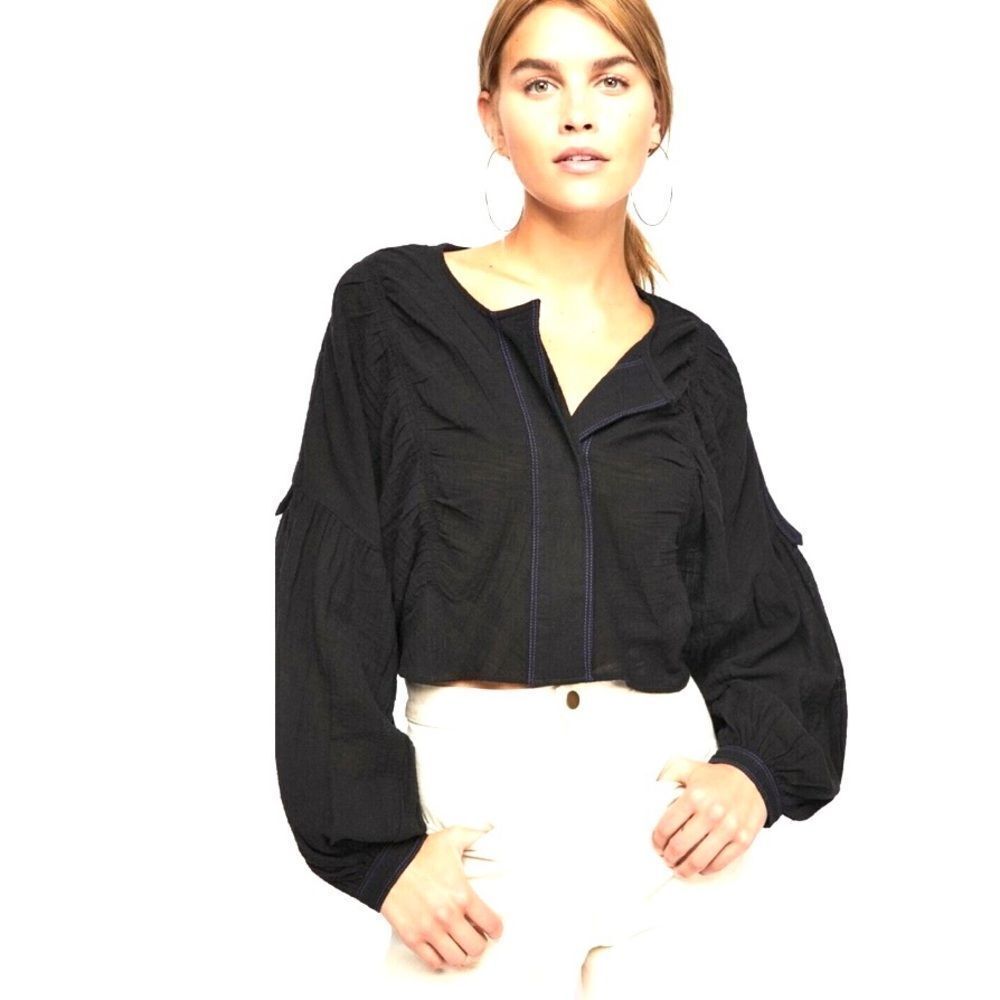 Free People Daydreaming balloon Sleeve Blouse. Size XS